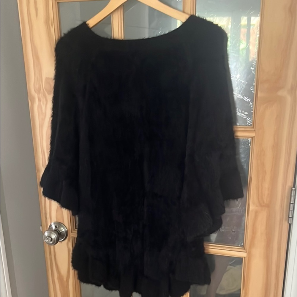 Black Chenille Poncho one size by Do everything in love - Picture 7 of 9